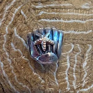 Authentic Pandora Retired Sterling Silver 14K Gold Seashell Charm
